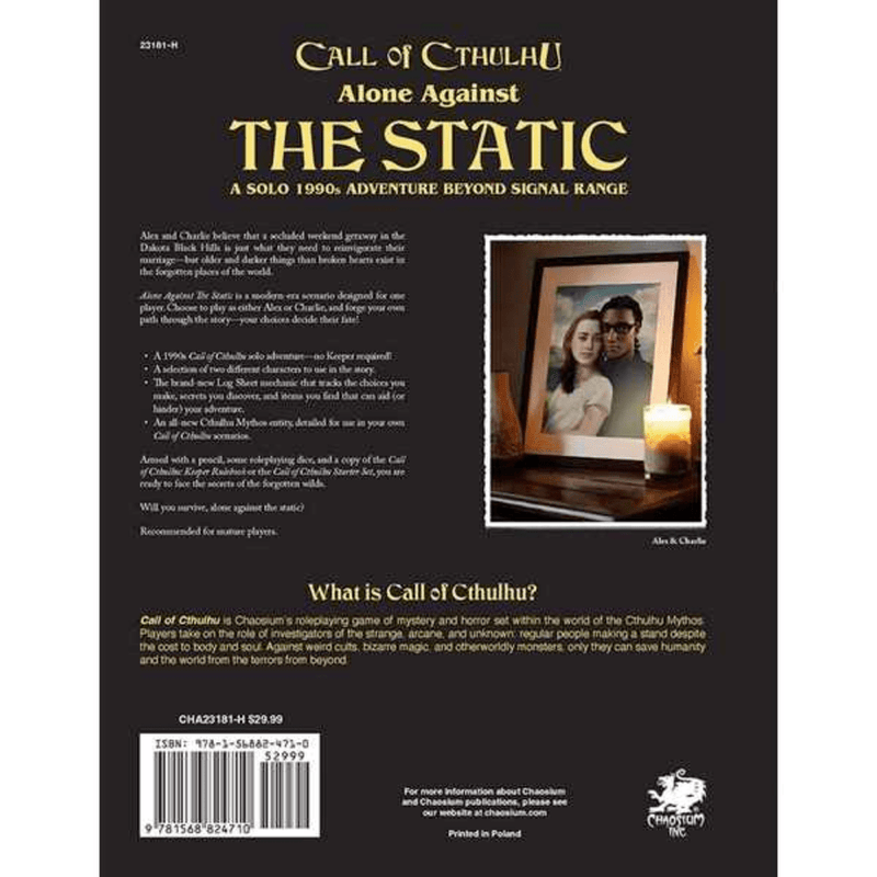 Call of Cthulhu RPG: Alone Against the Static