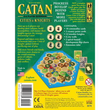 Catan (5th Edition): Cities & Knights 5-6 Player Extension - Thirsty Meeples