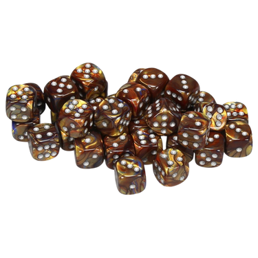 Chessex: Lustrous D6 12mm Dice Set - Gold/Silver