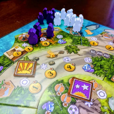 Strategic tabletop game Chrono Corsairs by Tasty Minstrel Games with game components and artwork on the box front.