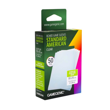 Board Game Sleeves: Standard American Clear