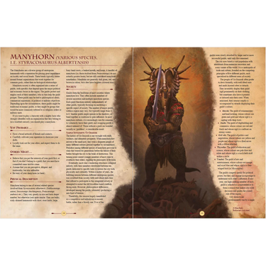 Dr. Dhrolin's Dictionary of Dinosaurs (Pathfinder Compatible)