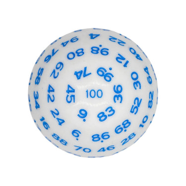 D100 Dice: White/Blue