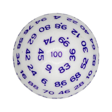 D100 Dice: White/Purple