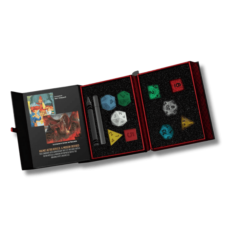 D&D 50th Anniversary Holmes Retro Replica & Modern Inspired Dice Set (PRE-ORDER)