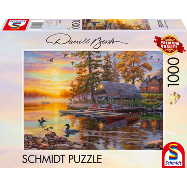 Darrell Bush: Boathouse with Canoes