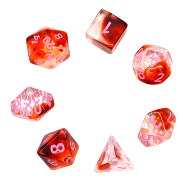 Transparent Dice Set: Nebula Blood - Thirsty Meeples