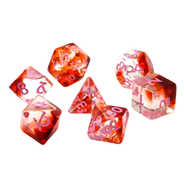 Transparent Dice Set: Nebula Blood - Thirsty Meeples