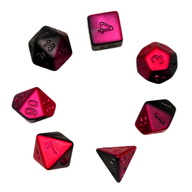 Shiny Dice Set: Plated Matte Red (PRE-ORDER) - Thirsty Meeples