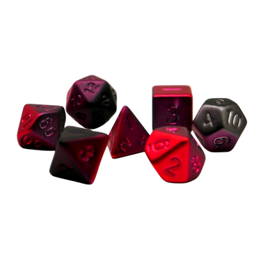 Shiny Dice Set: Plated Matte Red (PRE-ORDER) - Thirsty Meeples