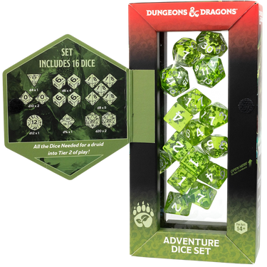 Dungeons & Dragons Adventure Dice Set - Druid (Green) (PRE-ORDER) - Thirsty Meeples