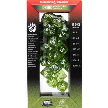 Dungeons & Dragons Adventure Dice Set - Druid (Green) (PRE-ORDER) - Thirsty Meeples
