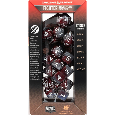 Dungeons & Dragons Adventure Dice Set - Fighter (Red) - Thirsty Meeples