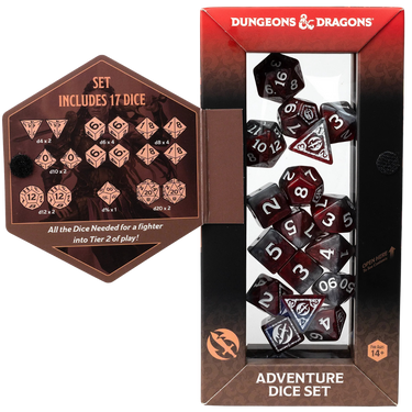 Dungeons & Dragons Adventure Dice Set - Fighter (Red) - Thirsty Meeples