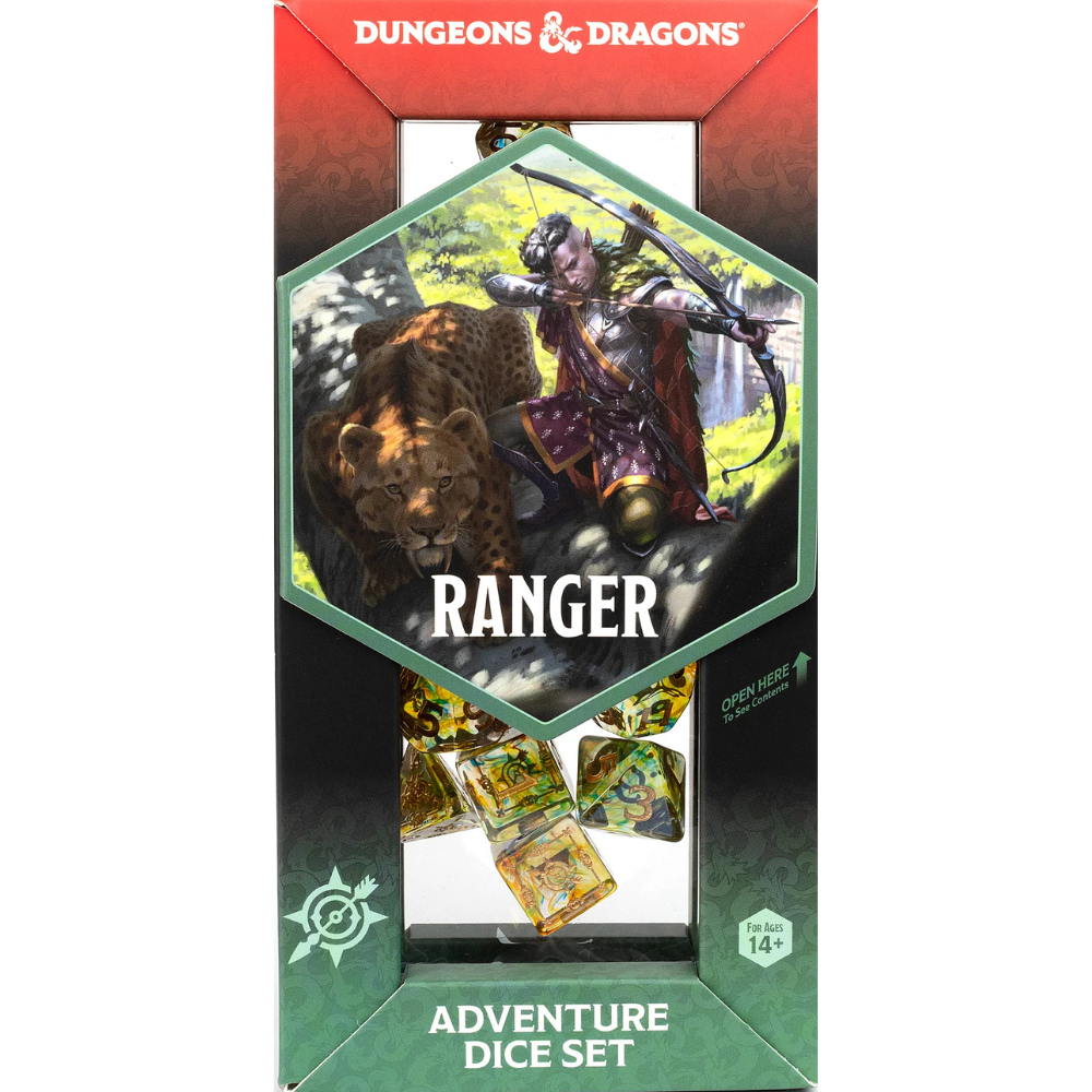Melee Ranger Dice Set Dungeons & Dragons Adventure Dice Set - Ranger (Green/Multicolour) (PR ...