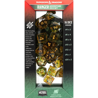 Dungeons & Dragons Adventure Dice Set - Ranger (Green/Multicolour) (PRE-ORDER) - Thirsty Meeples