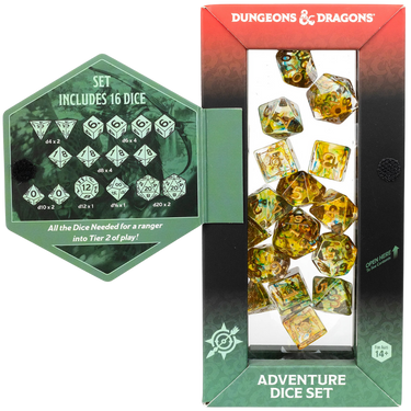 Dungeons & Dragons Adventure Dice Set - Ranger (Green/Multicolour) (PRE-ORDER) - Thirsty Meeples