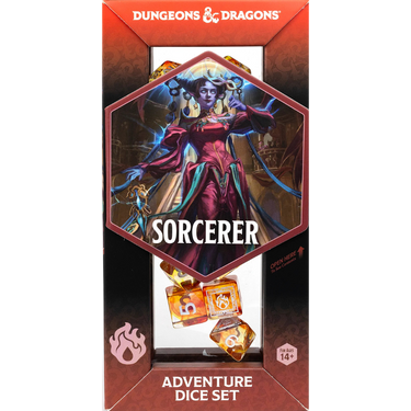 Dungeons & Dragons Adventure Dice Set - Sorcerer (Orange) - Thirsty Meeples