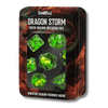 Dragon Storm Inclusion Resin Dice Set: Green Dragon