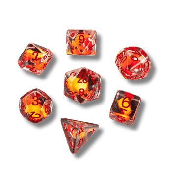 Dragon Storm Inclusion Resin Dice Set: Red Dragon
