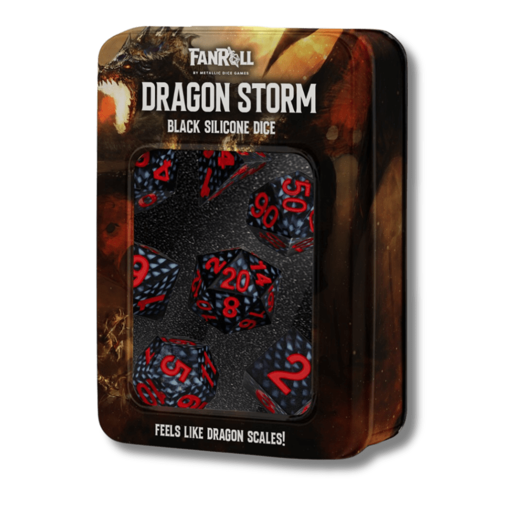 Dragon Storm Silicone Dice Set: Black Dragon Scales