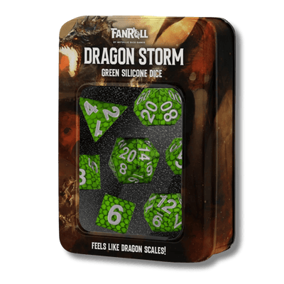 Dragon Storm Silicone Dice Set: Green Dragon Scales