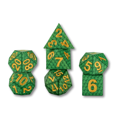 Dragon Storm Silicone Dice Set: Green Dragon Scales