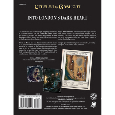 Call of Cthulhu RPG: Cthulhu by Gaslight - Dust and Blood