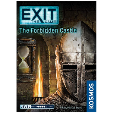 Cover image of EXIT: The Forbidden Castle family game by KOSMOS featuring a mysterious castle and adventure-themed artwork.