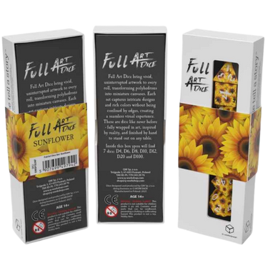 Full Art Dice Set: Sunflower - Thirsty Meeples