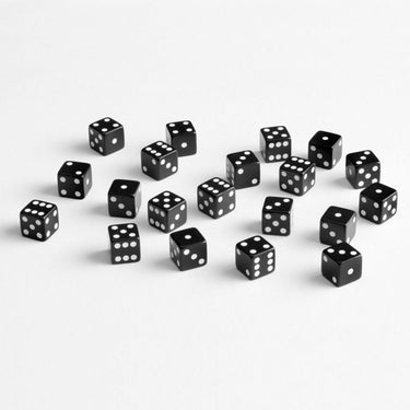 Full Pack of D6s: Black & White