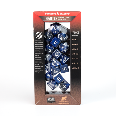 Dungeons & Dragons Adventure Dice Set - Fighter (Blue) - Thirsty Meeples