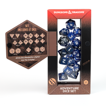 Dungeons & Dragons Adventure Dice Set - Fighter (Blue) - Thirsty Meeples