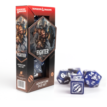 Dungeons & Dragons Adventure Dice Set - Fighter (Blue) - Thirsty Meeples