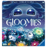 Family game Gloomies by Ravensburger featuring colorful, spooky character cards and game components on a tabletop.
