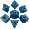 Glow in the Dark Blue 16mm Polyhedral Dice Set