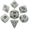 Glow in the Dark Clear 16mm Polyhedral Dice Set