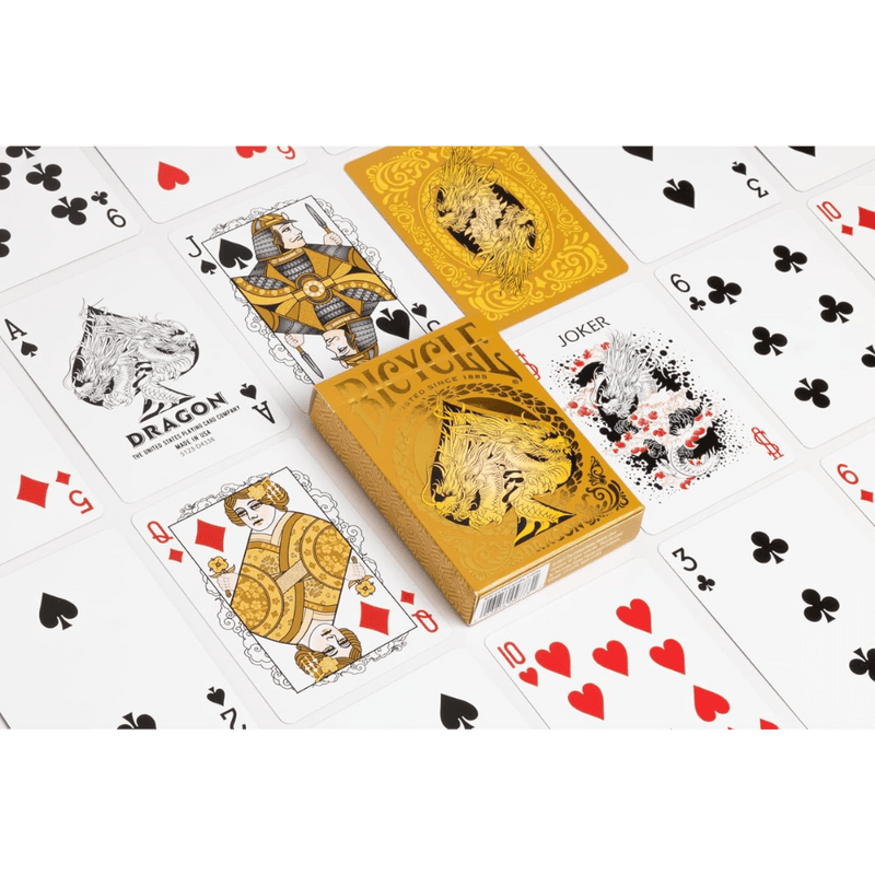 Gold Dragon Playing Cards
