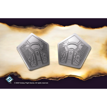 Metallic Investigator Token – front and back