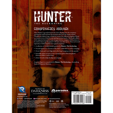 Hunter: The Reckoning RPG - Incognito Report Sourcebook