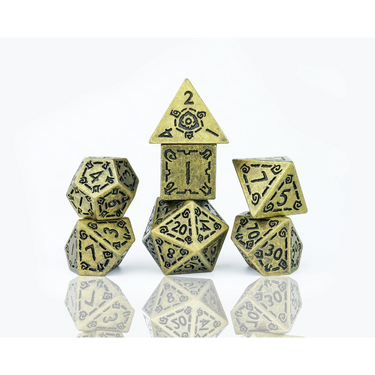 Illusory Metal Dice Set - Gold