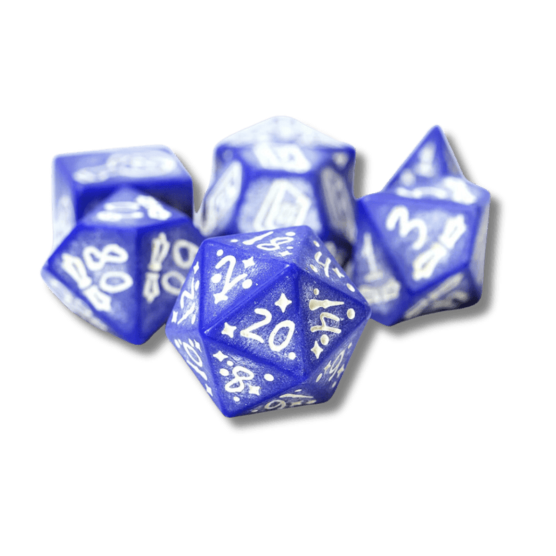 Illusory Stone RPG Dice Set: Purple Agate (PRE-ORDER)