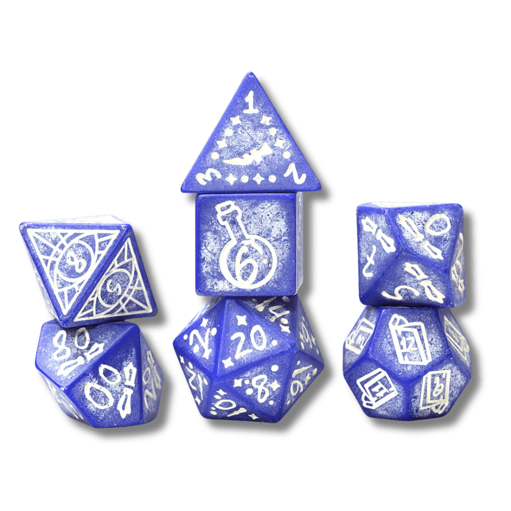 Illusory Stone RPG Dice Set: Purple Agate (PRE-ORDER)