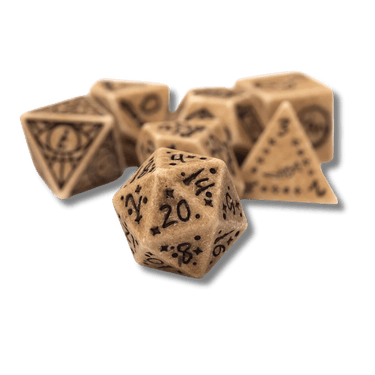 Illusory Stone RPG Dice Set: Sandstone (PRE-ORDER) - Thirsty Meeples