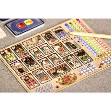 Family game Istanbul: Choose & Write by Pegasus Spiele featuring colorful game components on the table.