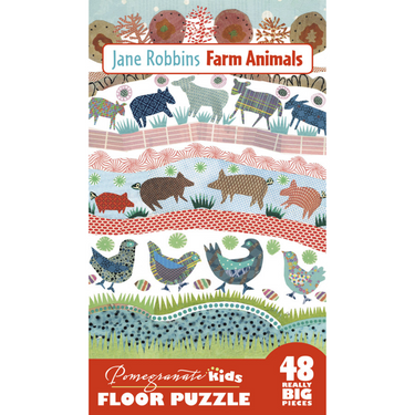 Jane Robbins: Farm Animals Floor Puzzle - Thirsty Meeples