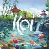 Abstract strategy game Koi by dV Giochi featuring colorful koi fish artwork on the game box.