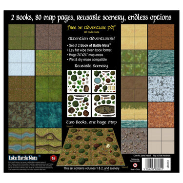 The Terrain Set: Set of 2 Battle Map Books with Scenery Stickers