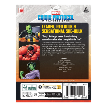 Marvel: Crisis Protocol – Leader, Red Hulk & Sensational She-Hulk (PRE-ORDER)