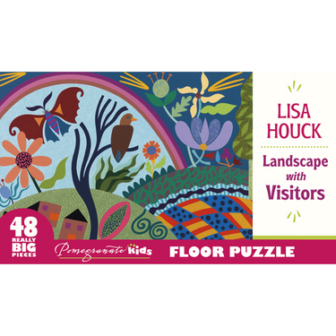 Lisa Houck: Landscape with Visitors Floor Puzzle - Thirsty Meeples